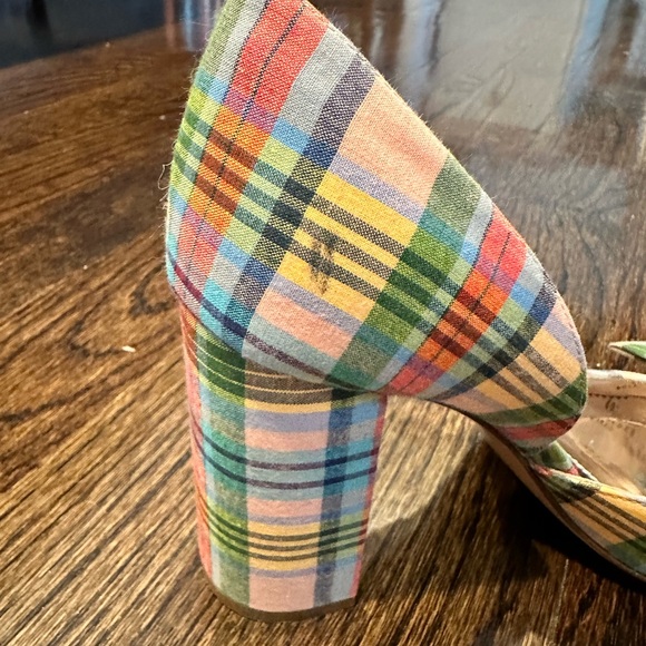 J. Crew Pastel Plaid Heels - Picture 5 of 8